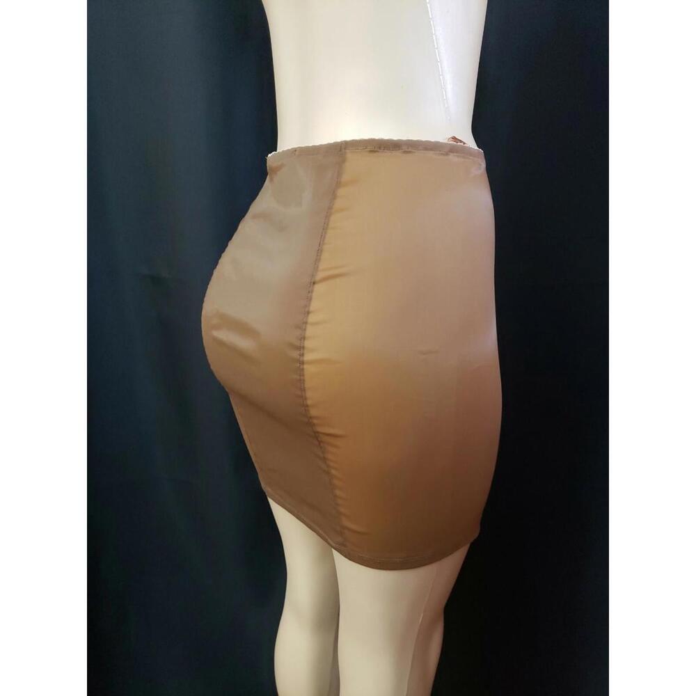 COLLETTE DINNIGAN Sheer Brown Stretch Women's Half Slip Underskirt Size S #CB3